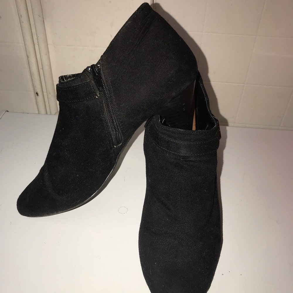 Beautiful Black suede heeled booties